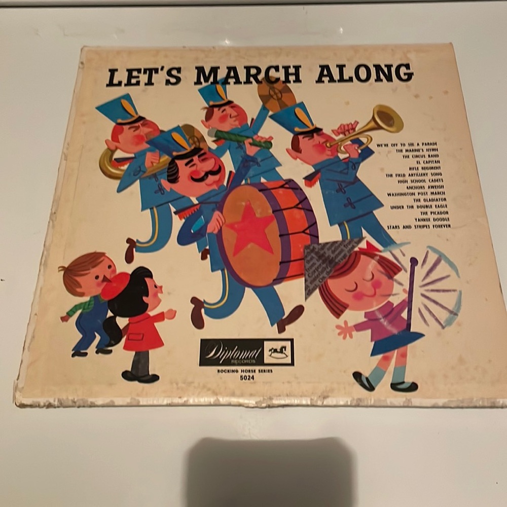Vtg Rockinghorse orchestra let’s March Along LP record album vinyl Children’s